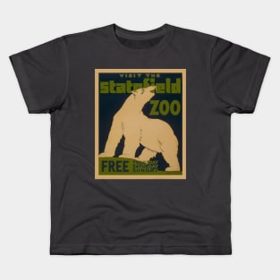 Vintage Zoo Poster Polar Bear Kids T-Shirt